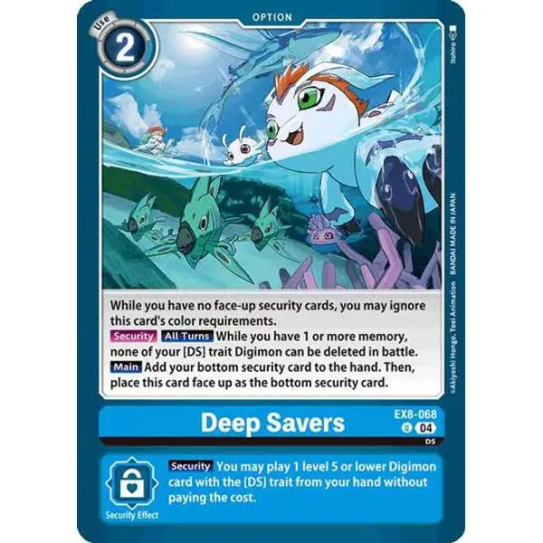Digimon Trading Card Game Chain of Liberation Uncommon Deep Savers EX8-068