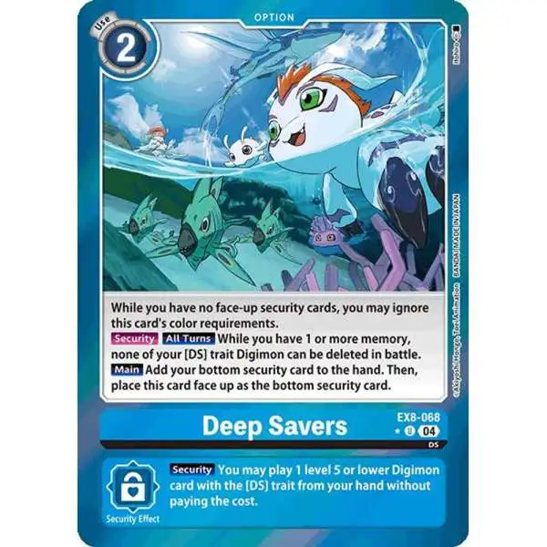 Digimon Trading Card Game Chain of Liberation Uncommon Deep Savers EX8-068 [Limited Foil]