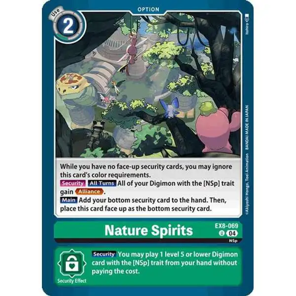 Digimon Trading Card Game Chain of Liberation Uncommon Nature Spirits EX8-069