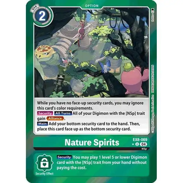 Digimon Trading Card Game Chain of Liberation Uncommon Nature Spirits EX8-069 [Limited Foil]