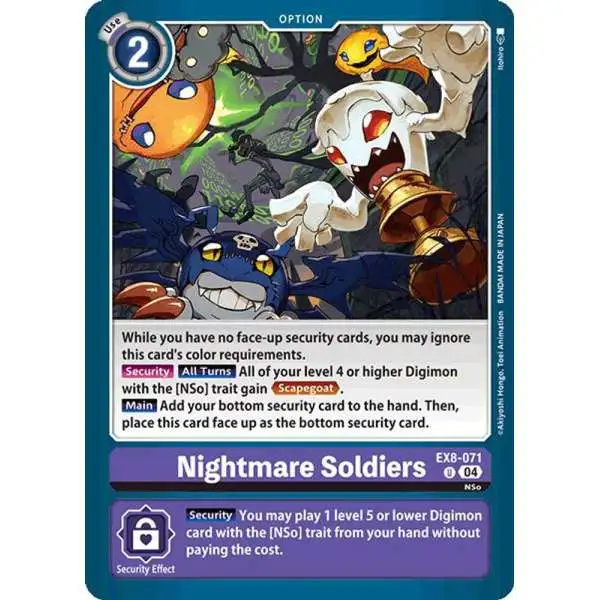 Digimon Trading Card Game Chain of Liberation Uncommon Nightmare Soldiers EX8-071