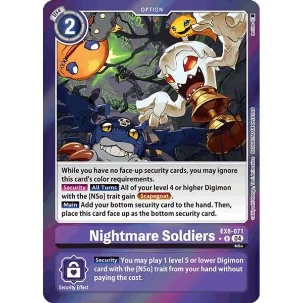 Digimon Trading Card Game Chain of Liberation Uncommon Nightmare Soldiers EX8-071 [Limited Foil]