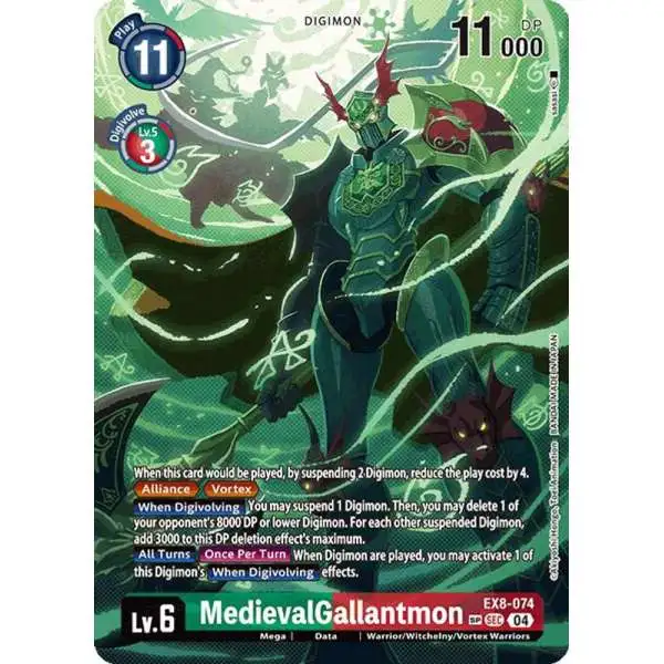 Digimon Trading Card Game Chain of Liberation Secret Rare MedievalGallantmon EX8-074 [Textured]