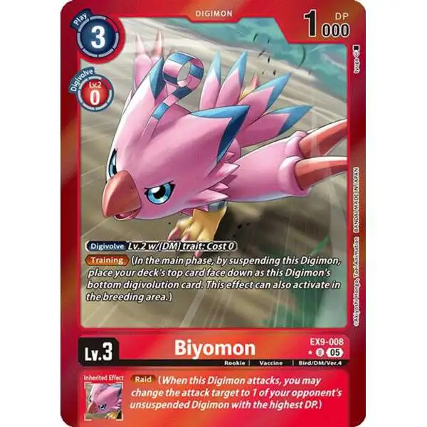 Digimon Trading Card Game Versus Monsters Uncommon Biyomon EX9-008 [Limited Foil]