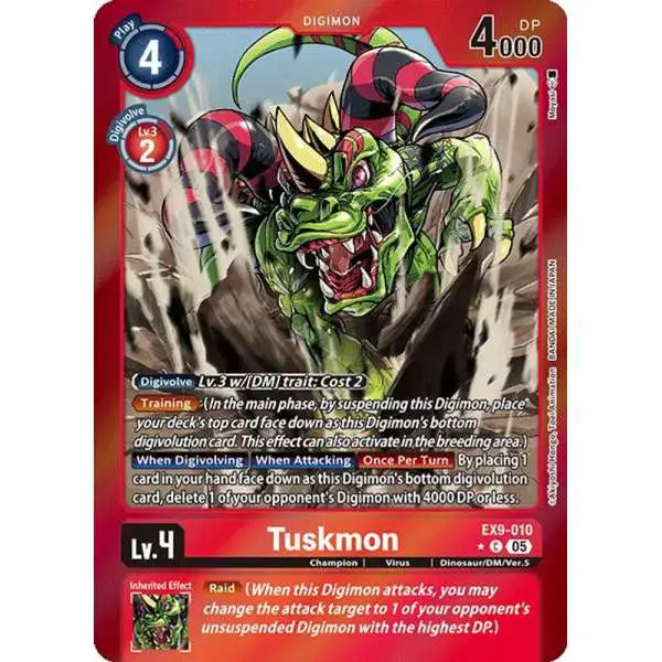Digimon Trading Card Game Versus Monsters Common Tuskmon EX9-010 [Limited Foil]