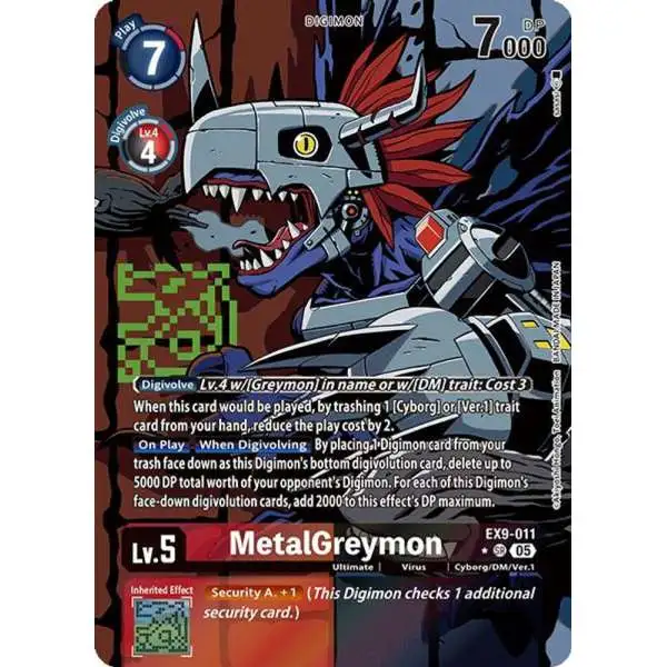 Digimon Trading Card Game Versus Monsters Super Rare MetalGreymon EX9-011 [Alternate Art]