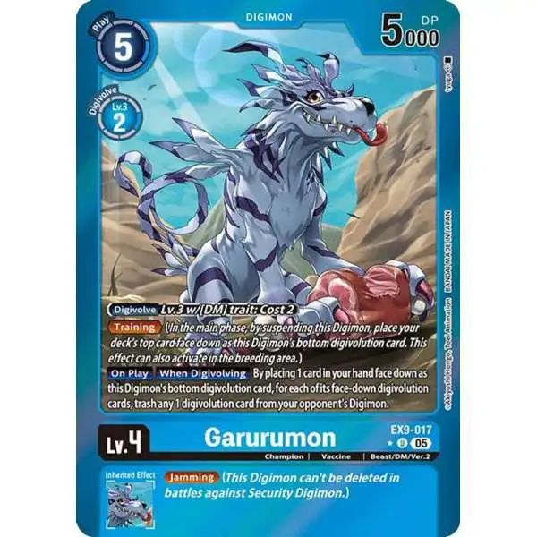 Digimon Trading Card Game Versus Monsters Uncommon Garurumon EX9-017 [Limited Foil]