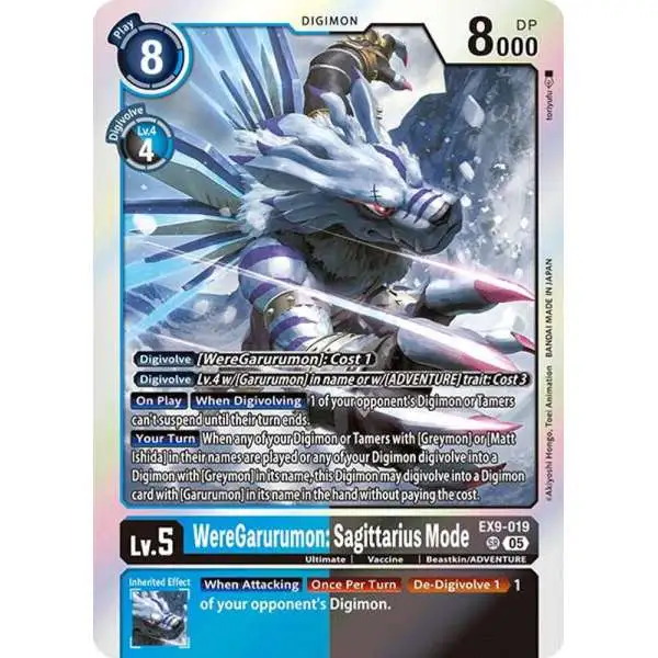 Digimon Trading Card Game Versus Monsters Super Rare WereGarurumon: Sagittarius Mode EX9-019