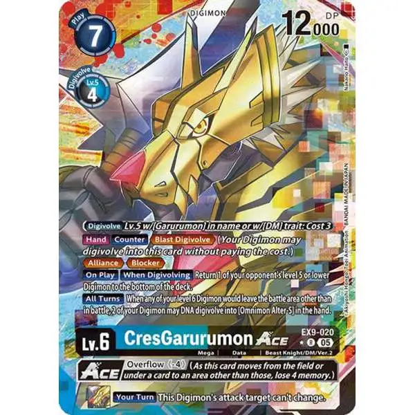 Digimon Trading Card Game Versus Monsters Rare CresGarurumon ACE EX9-020 [Alternate Art]