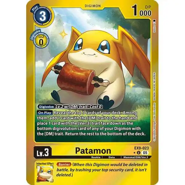 Digimon Trading Card Game Versus Monsters Uncommon Patamon EX9-023 [Limited Foil]