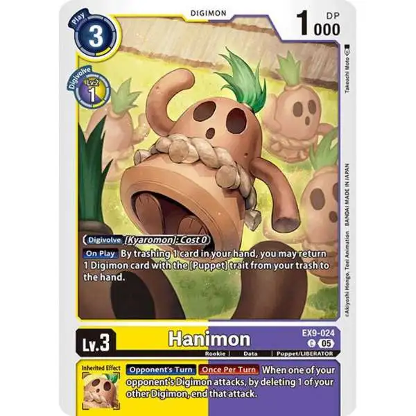 Digimon Trading Card Game Versus Monsters Common Hanimon EX9-024