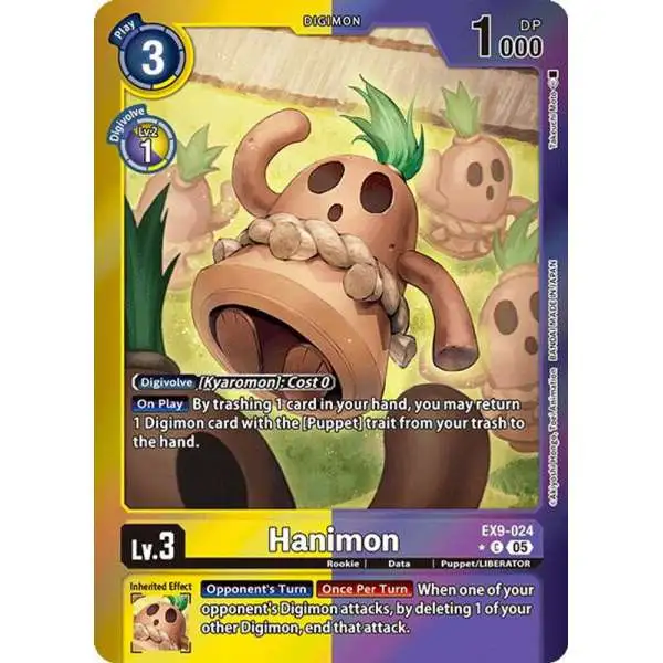 Digimon Trading Card Game Versus Monsters Common Hanimon EX9-024 [Limited Foil]