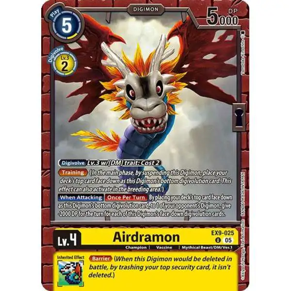 Digimon Trading Card Game Versus Monsters Uncommon Airdramon EX9-025