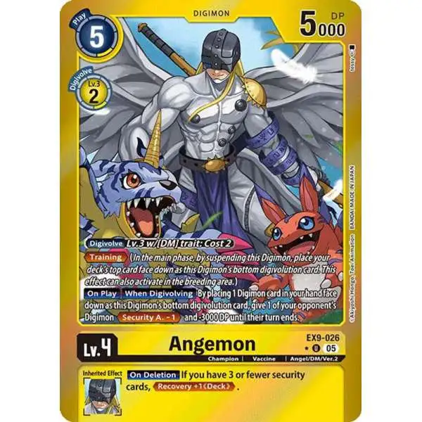 Digimon Trading Card Game Versus Monsters Uncommon Angemon EX9-026 [Limited Foil]