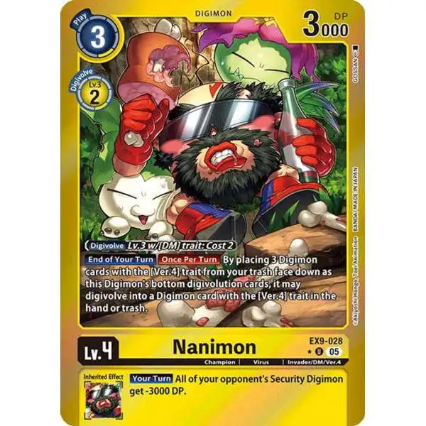 Digimon Trading Card Game Versus Monsters Uncommon Nanimon EX9-028 [Limited Foil]