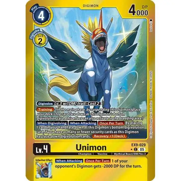 Digimon Trading Card Game Versus Monsters Common Unimon EX9-029 [Limited Foil]