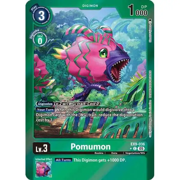 Digimon Trading Card Game Versus Monsters Common Pomumon EX9-036 [Limited Foil]