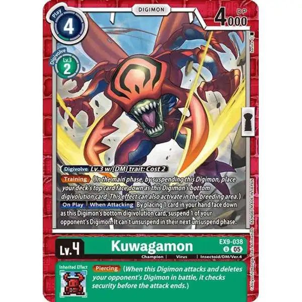 Digimon Trading Card Game Versus Monsters Uncommon Kuwagamon EX9-038