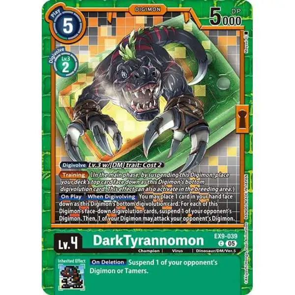 Digimon Trading Card Game Versus Monsters Common DarkTyrannomon EX9-039