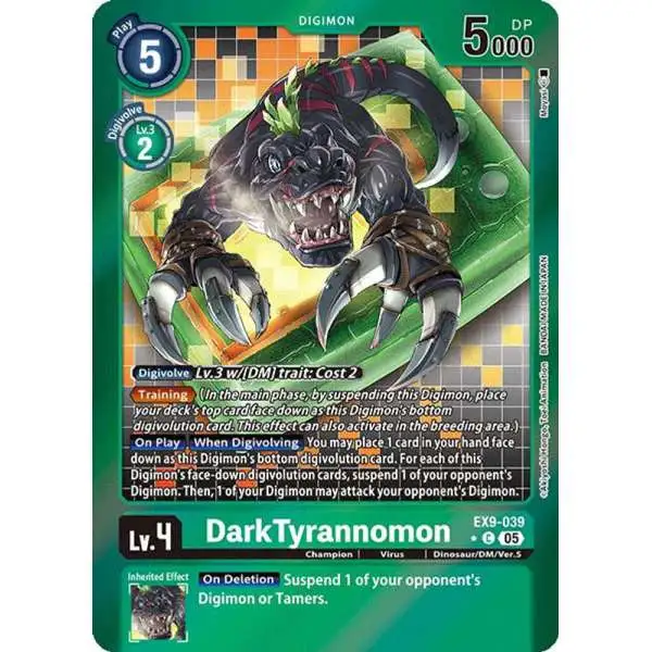Digimon Trading Card Game Versus Monsters Common DarkTyrannomon EX9-039 [Limited Foil]
