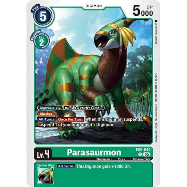 Digimon Trading Card Game Versus Monsters Common Parasaurmon EX9-040