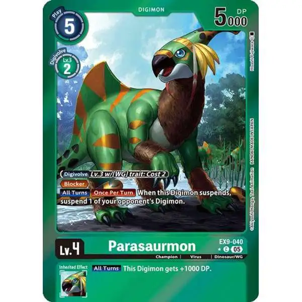 Digimon Trading Card Game Versus Monsters Common Parasaurmon EX9-040 [Limited Foil]