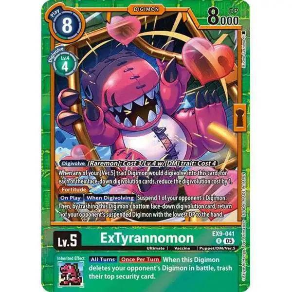 Digimon Trading Card Game Versus Monsters Rare ExTyrannomon EX9-041