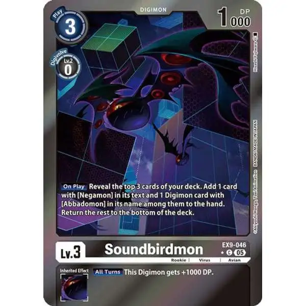 Digimon Trading Card Game Versus Monsters Common Soundbirdmon EX9-046 [Limited Foil]