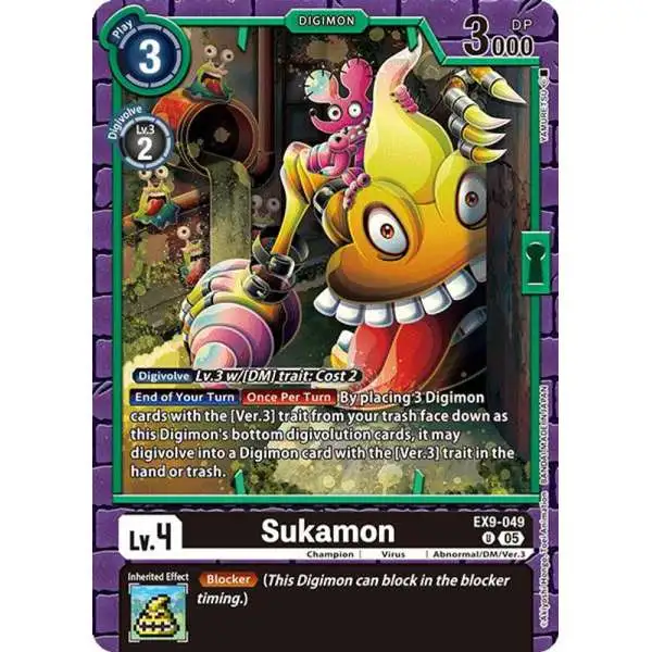 Digimon Trading Card Game Versus Monsters Uncommon Sukamon EX9-049