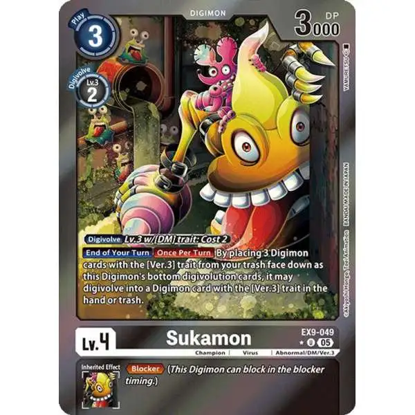 Digimon Trading Card Game Versus Monsters Uncommon Sukamon EX9-049 [Limited Foil]