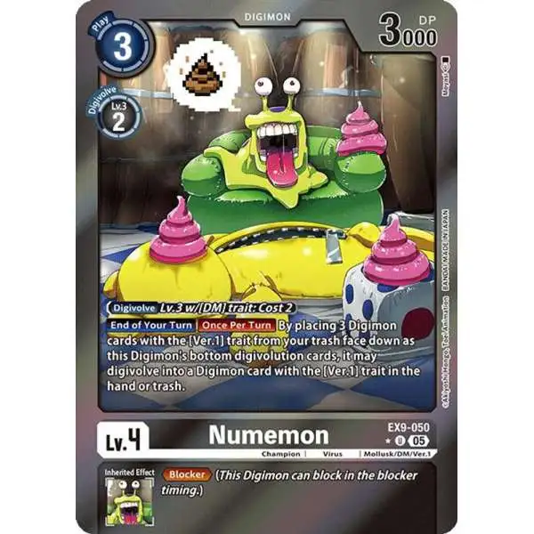 Digimon Trading Card Game Versus Monsters Uncommon Numemon EX9-050 [Limited Foil]