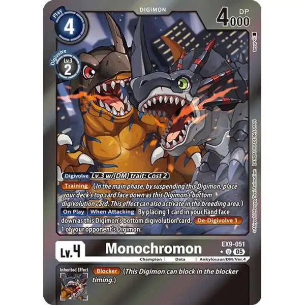 Digimon Trading Card Game Versus Monsters Uncommon Monochromon EX9-051 [Limited Foil]