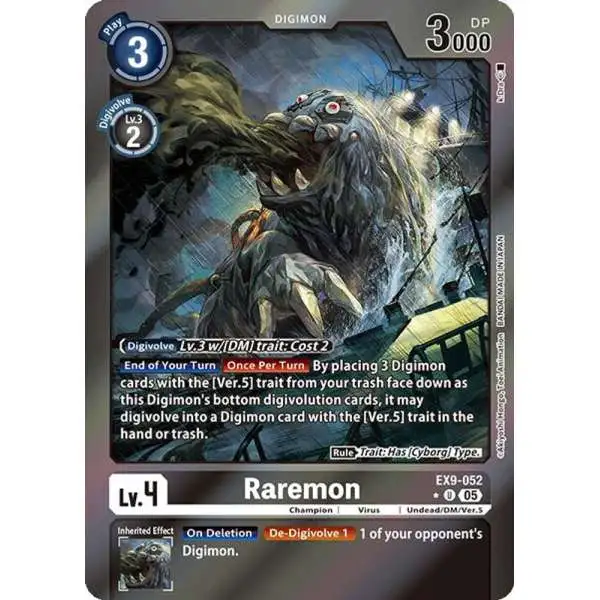 Digimon Trading Card Game Versus Monsters Uncommon Raremon EX9-052 [Limited Foil]