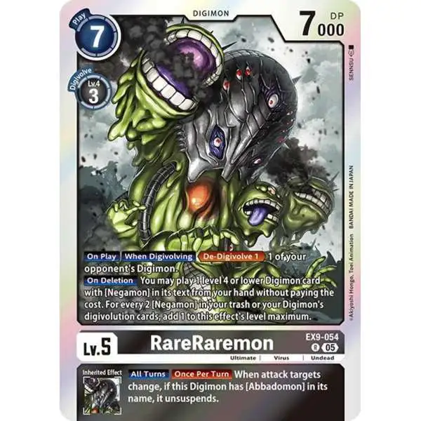 Digimon Trading Card Game Versus Monsters Rare RareRaremon EX9-054