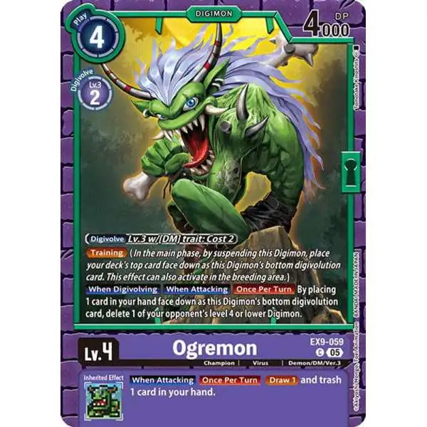Digimon Trading Card Game Versus Monsters Common Ogremon EX9-059