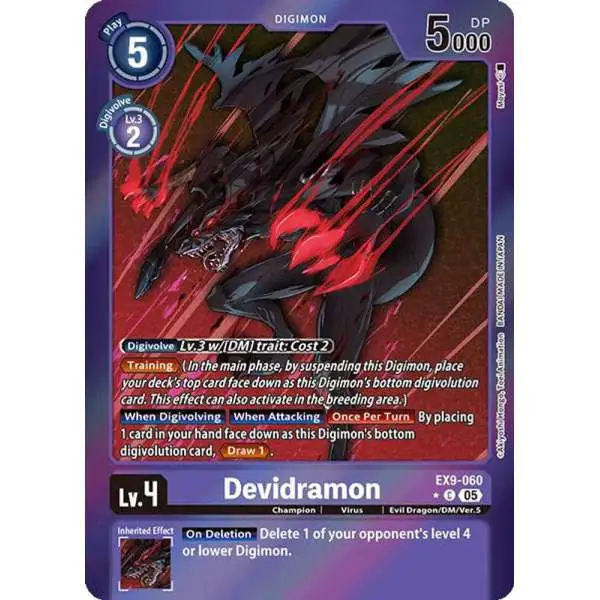 Digimon Trading Card Game Versus Monsters Common Devidramon EX9-060 [Limited Foil]