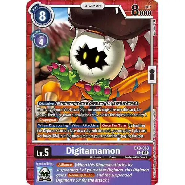 Digimon Trading Card Game Versus Monsters Rare Digitamamon EX9-063