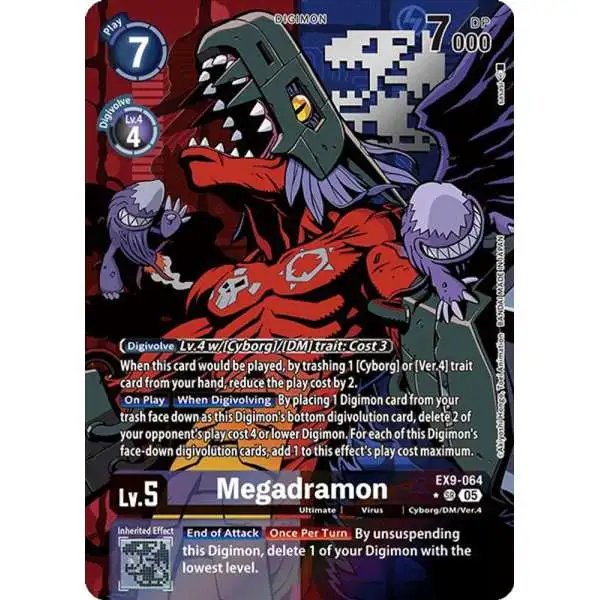 Digimon Trading Card Game Versus Monsters Super Rare Megadramon EX9-064 [Alternate Art]