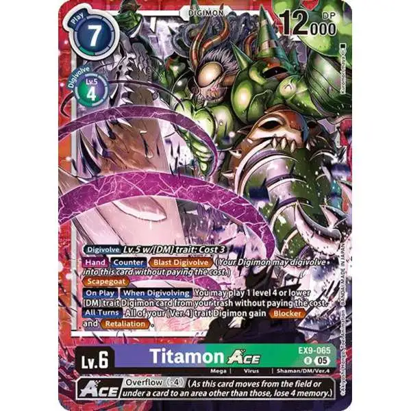 Digimon Trading Card Game Versus Monsters Rare Titamon ACE EX9-065