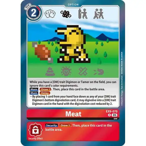 Digimon Trading Card Game Versus Monsters Rare Meat EX9-070