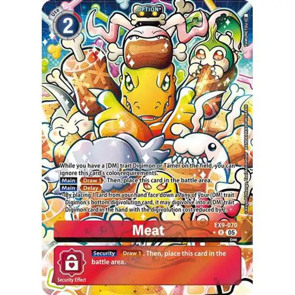 Digimon Trading Card Game Versus Monsters Rare Meat EX9-070 [Alternate Art]