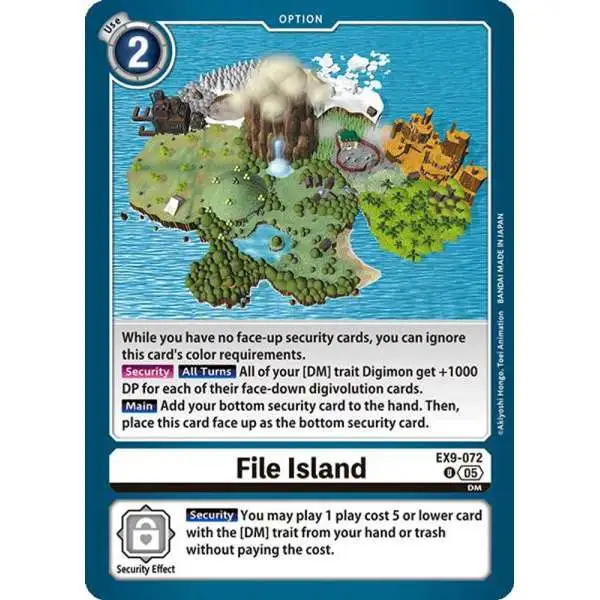 Digimon Trading Card Game Versus Monsters Uncommon File Island EX9-072