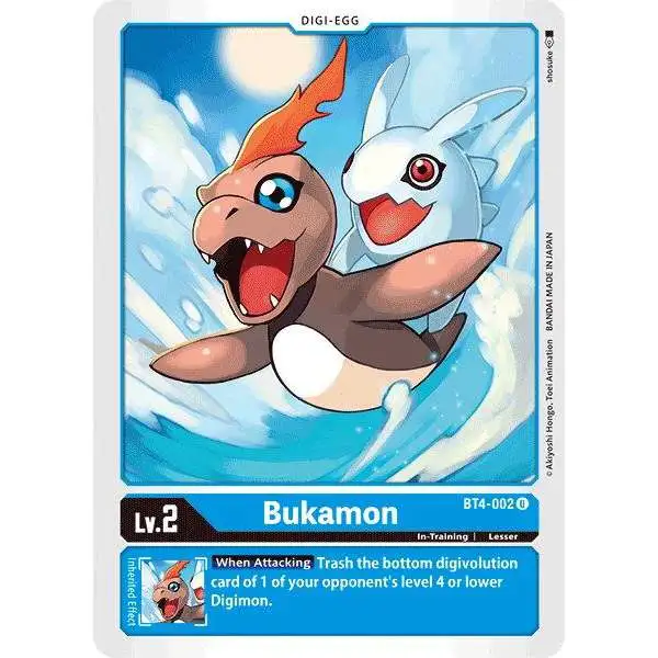Digimon Trading Card Game Great Legend Uncommon Bukamon BT4-002