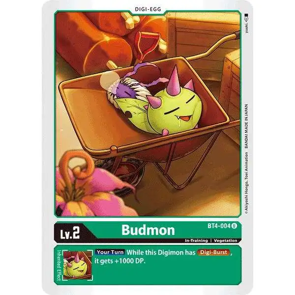Digimon Trading Card Game Great Legend Uncommon Budmon BT4-004