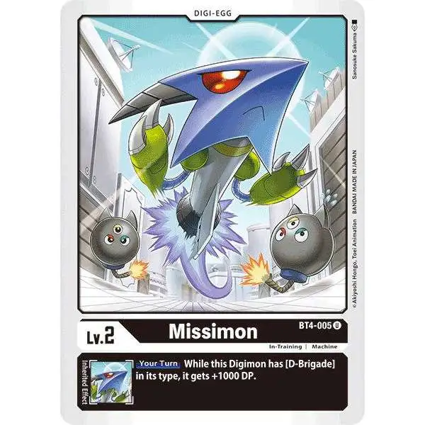 Digimon Trading Card Game Great Legend Uncommon Missimon BT4-005
