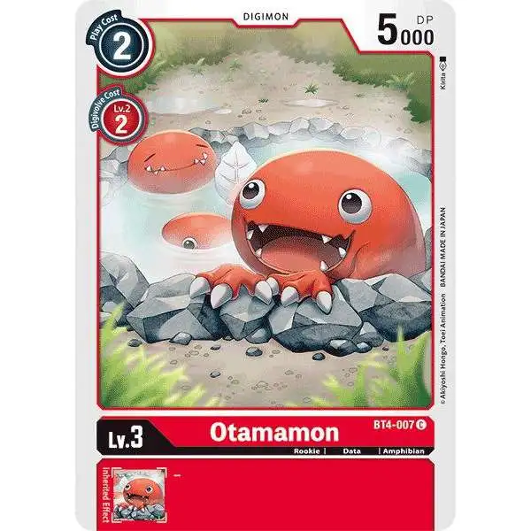 Digimon Trading Card Game Great Legend Common Otamamon BT4-007
