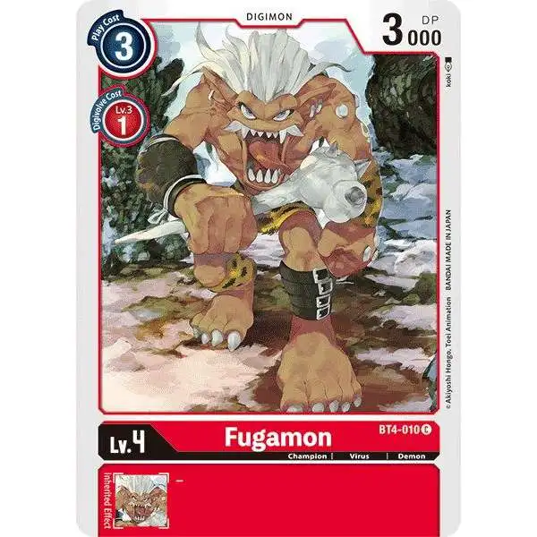 Digimon Trading Card Game Great Legend Common Fugamon BT4-010