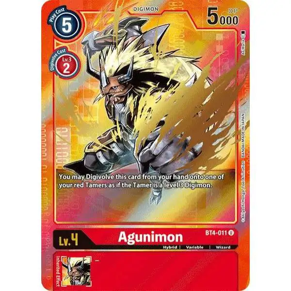 Digimon Trading Card Game Great Legend Uncommon Agunimon BT4-011 [Alternate Art]