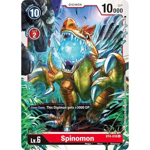 Digimon Trading Card Game Great Legend Uncommon Spinomon BT4-018