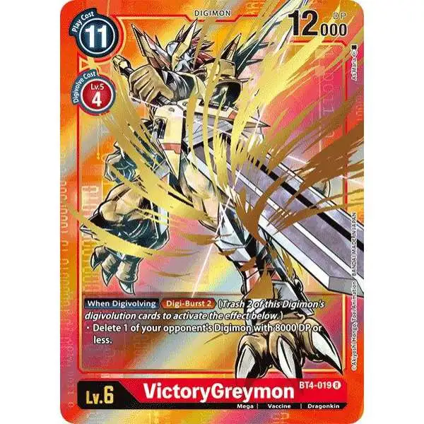 Digimon Trading Card Game Great Legend Rare VictoryGreymon BT4-019 [Alternate Art]